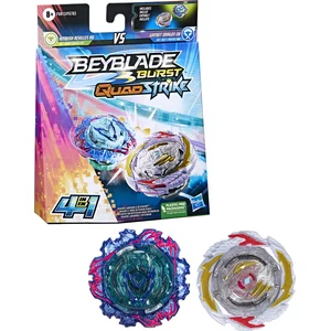 Hasbro Beyblade Burst QuadStrike Dual Pack, pack de 2 toupies de compétition Gambit Dragon D8 et Ambush Achilles A8Vendu parcdiscount