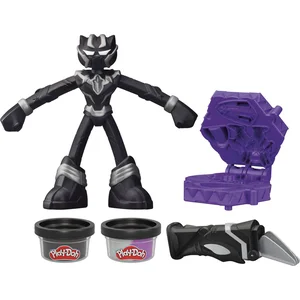 PLAYDOH Play-Doh Black Panther, Griffes tranchantes avec figurine flex...