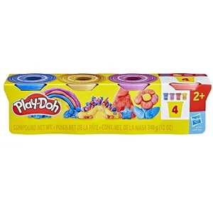 Pack de 4 pots de pâte à modeler Play-Doh Reflets métalliques pas cher