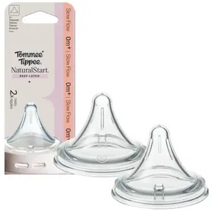 Tommee Tippee Natural Start Deep Latch Driehoekige spenen - set van 2 Slow Flow speen pas cher
