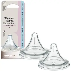 Tommee Tippee Natural Start Deep Latch Driehoekige spenen - set van 2 Fast Flow speen pas cher