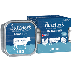 Lot Butcher's Original 24 x 150 g pour chien - lot mixte Junior (poulet, boeuf, dinde) pas cher