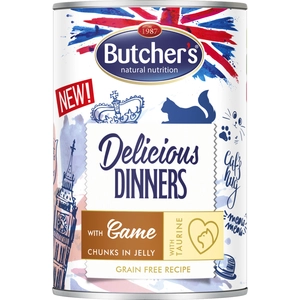 BUTCHER'S Dinners Délicieux Morceaux de Venaison en Gelée pour Chat - 400g pas cher