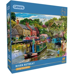 Gibsons - River Retreat (door Greg Giordano) - 500 stukjes 48×34cm (b×h) - Legpuzzel voor Volwassenen