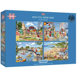 Gibsons 4 Puzzles - Wish You Were Here G5059 pas cher