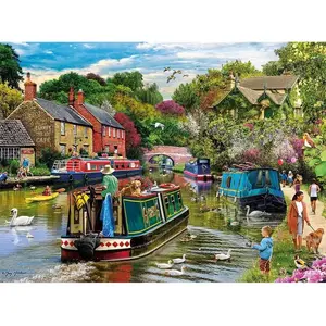 Gibsons - River Retreat (door Greg Giordano) - 1000 stukjes 68×49cm (b×h) - Legpuzzel voor volwassenen pas cher