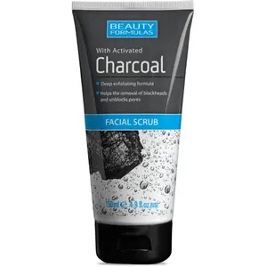 Beauty Formulas Houtskool Gezichtsscrub reinigende gezichtsscrub met actieve kool 150ml pas cher
