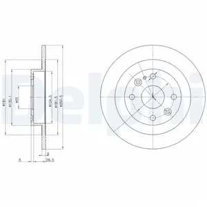 DELPHI Disques de frein pour MAZDA: MX3, MX5, 323 (Ref: BG2805)