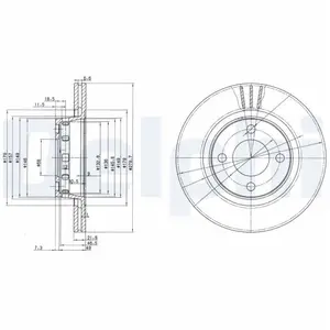 DELPHI Disques de frein pour AUDI: Cabriolet, Coupé, 80 (Ref: BG2784)