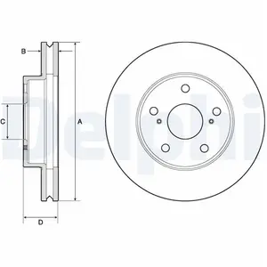 DELPHI Disques de frein pour TOYOTA: Hilux (Ref: BG4758C)