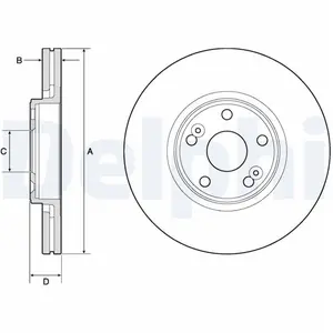 DELPHI Disques de frein pour RENAULT: Mégane Scénic (Ref: BG4746C)Vendu paroscaro