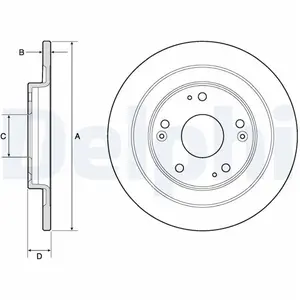 DELPHI Disques de frein pour HONDA: Civic (Ref: BG4773C)