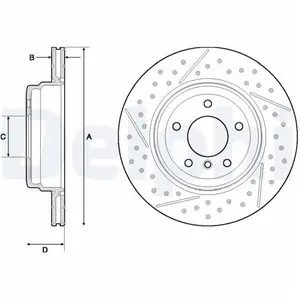 DELPHI Disques de frein pour BMW: Série 3, Série 1 (Ref: BG4714C)Vendu paroscaro