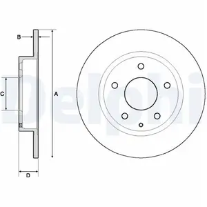 DELPHI Disques de frein pour MAZDA: 3, CX-3, CX-30 (Ref: BG4707C) pas cher