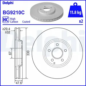 Remschijf BG9210C Delphi pas cher