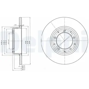 Remschijf BG3982C Delphi pas cher