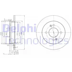 Remschijf BG3981C Delphi pas cher