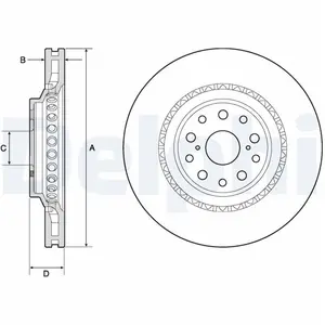 DELPHI Disques de frein pour LEXUS: LS (Ref: BG9186C) pas cher