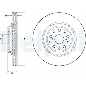DELPHI Disques de frein pour LEXUS: LS (Ref: BG9187C)Vendu paroscaro