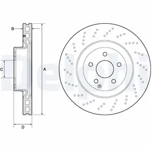 DELPHI Disques de frein pour MERCEDES-BENZ: Classe C, Classe E (Ref: B...Vendu paroscaro