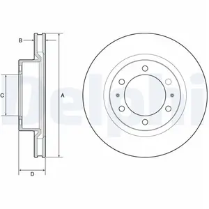 DELPHI Disques de frein pour TOYOTA: Hilux (Ref: BG4925C) pas cher