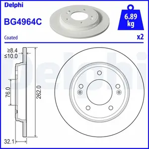 Remschijf BG4964C Delphi pas cher