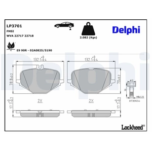 DELPHI Plaquettes de frein X4 pour MERCEDES-BENZ: Classe G, Classe GLE... pas cher