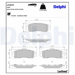 DELPHI Plaquettes de frein X4 (Ref: LP3878) pas cher