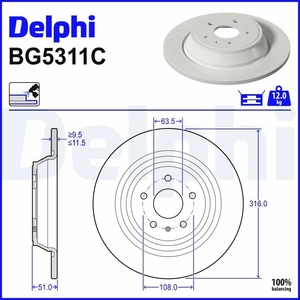 Remschijf BG5311C Delphi pas cher