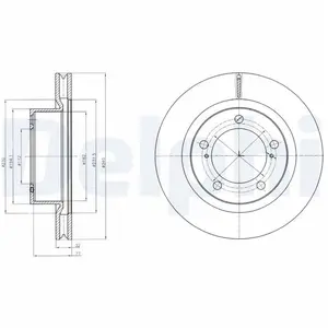 DELPHI Disques de frein pour TOYOTA: Land Cruiser & LEXUS: LX 570 (Ref... pas cher