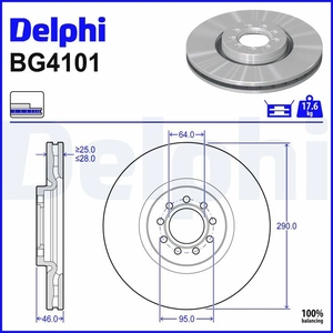 Remschijf BG4101 Delphi pas cher