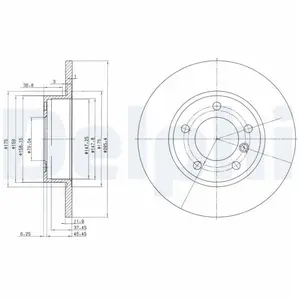 DELPHI Disques de frein pour BMW: Série 3, Z3 (Ref: BG2622)