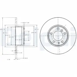 DELPHI Disques de frein pour BMW: Série 5 (Ref: BG2430) pas cher