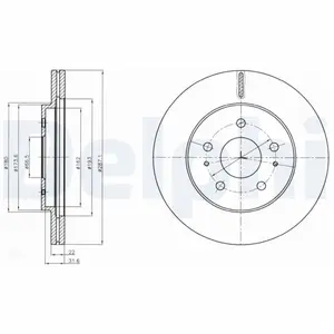 DELPHI Disques de frein pour DAIHATSU: Terios (Ref: BG4326)Vendu paroscaro