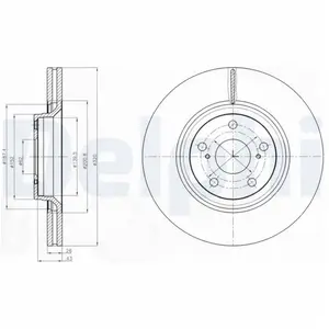 DELPHI Disques de frein pour TOYOTA: Avensis, Verso (Ref: BG4235)