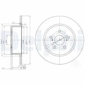 DELPHI Disques de frein pour TOYOTA: Avensis (Ref: BG3922)