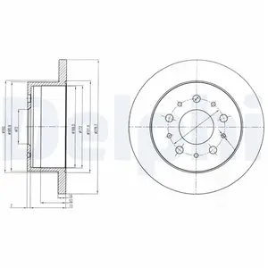 DELPHI Disques de frein pour OPEL: Movano & FIAT: Ducato & PEUGEOT: Boxer & CITROËN: Jumper, Relay (Ref: BG4061) pas cher