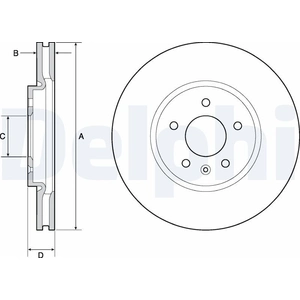 DELPHI Disques de frein pour OPEL: Astra, Cascada, Zafira & VAUXHALL: Cascada & CHEVROLET: Malibu (Ref: BG4672C) pas cher