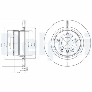 DELPHI Disques de frein pour BMW: Série 1 (Ref: BG4293C)