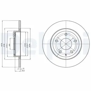 DELPHI Disques de frein pour MAZDA: 6 (Ref: BG4534C) pas cher