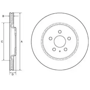 Remschijf BG4643C Delphi pas cher