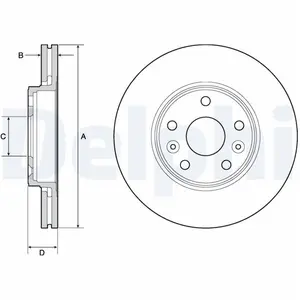 DELPHI Disques de frein pour RENAULT: Mégane, Kangoo (Ref: BG4667C) pas cher