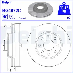 Remschijf BG4972C Delphi pas cher