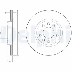 DELPHI Disques de frein pour JEEP: Cherokee (Ref: BG4960C) pas cher