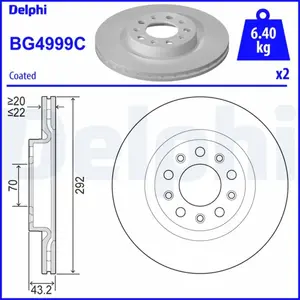 Remschijf BG4999C Delphi pas cher