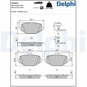 DELPHI Plaquettes de frein X4 pour MERCEDES-BENZ: Classe G, Classe GLE... pas cher