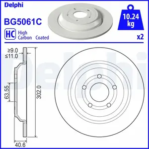Remschijf BG5061C Delphi pas cher