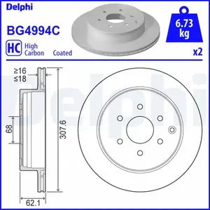Remschijf BG4994C Delphi pas cher