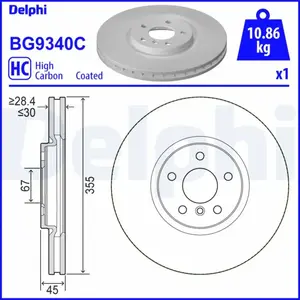 Remschijf BG9340C Delphi pas cher