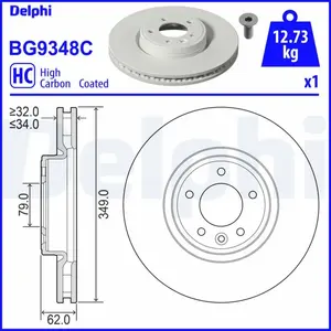 Remschijf BG9348C Delphi